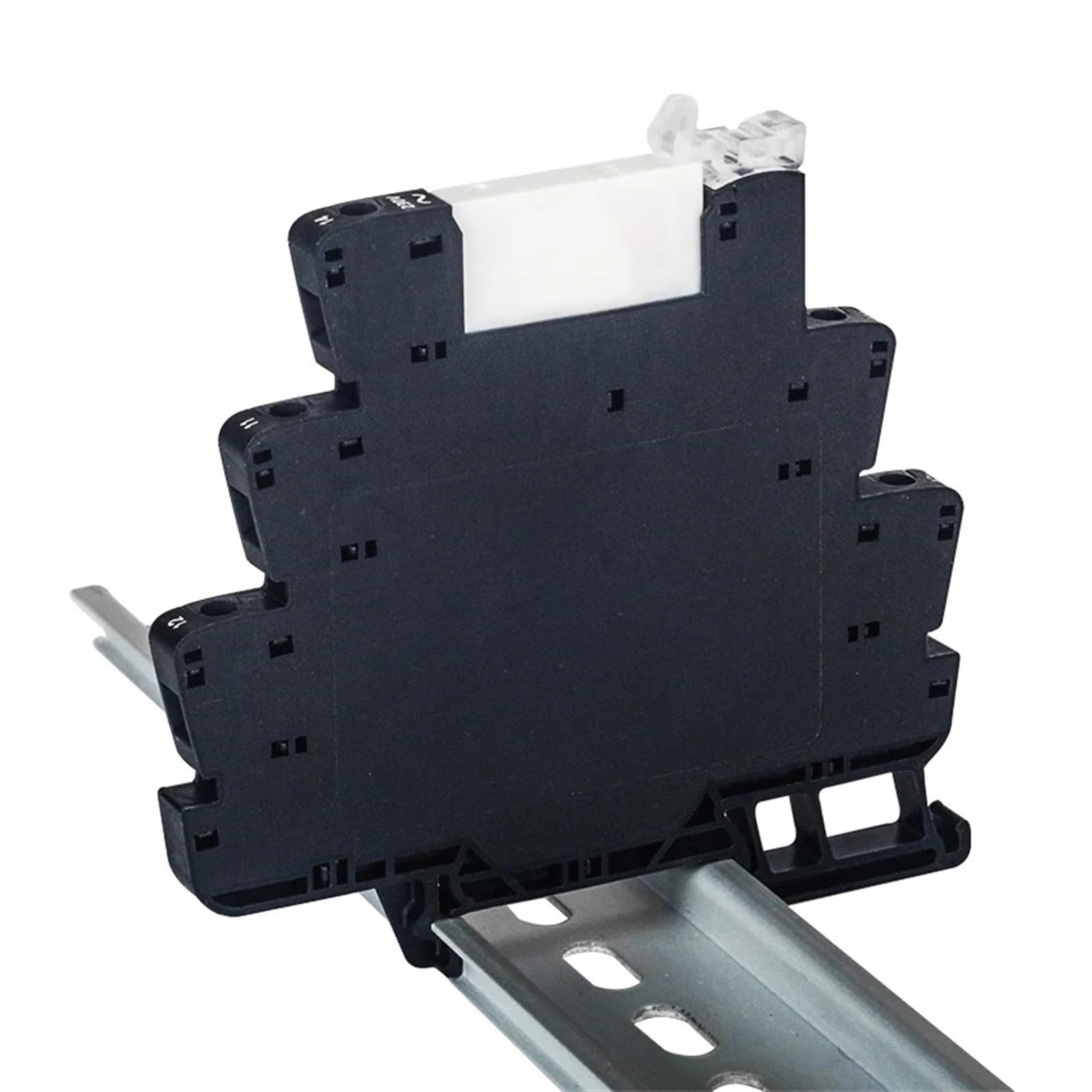 Mini indicador LED módulo de relé de Interfaz Delgada DIN 6A 250VAC relé de Bobina de Contacto electromagnético Voltaje de Control TRS 24VDC 1CO(12VDC)