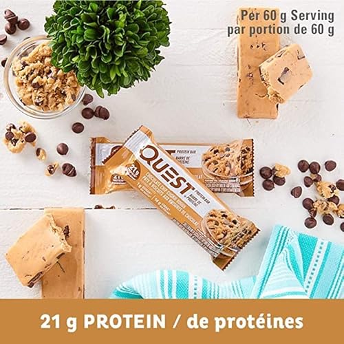 Quest Protein Bar Value Pack, Chocolate Chip Cookie Dough, Cookies And Cream, 14 X 60G (Pack Of 2) Shipped From Canada #TOP5