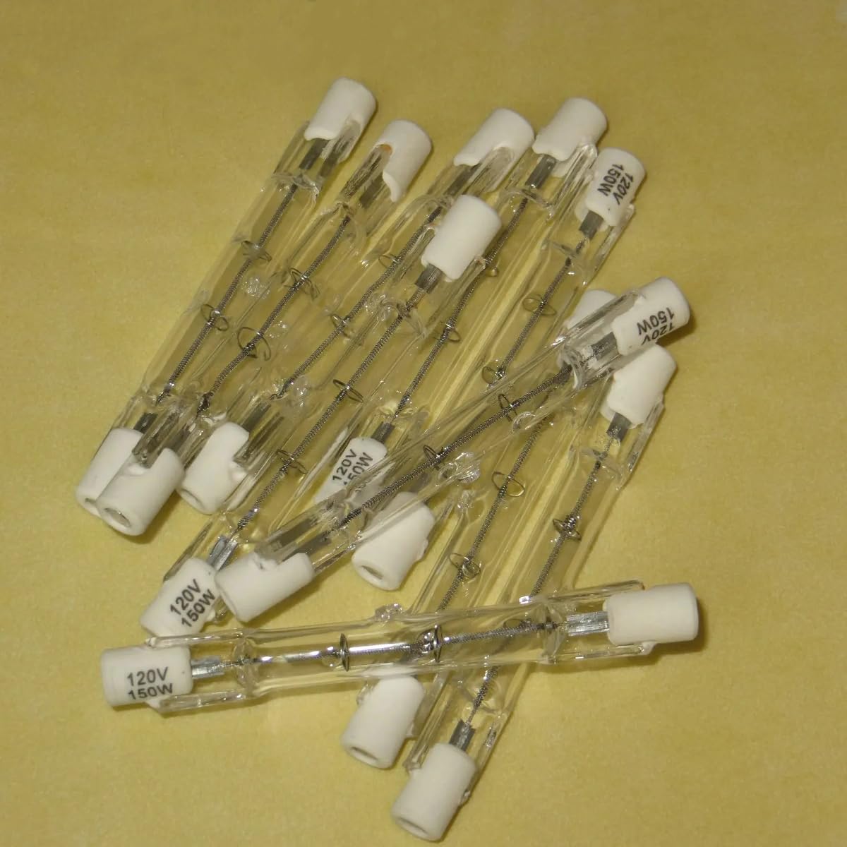 Lampadine alogene R7s 78mm 110w 2700k lampadine alogene lineari T3 bianche calde a doppia estremità,lampade a faro dimmergibile tipo J per illuminazione paesaggistica (10Pcs/110V-150W)