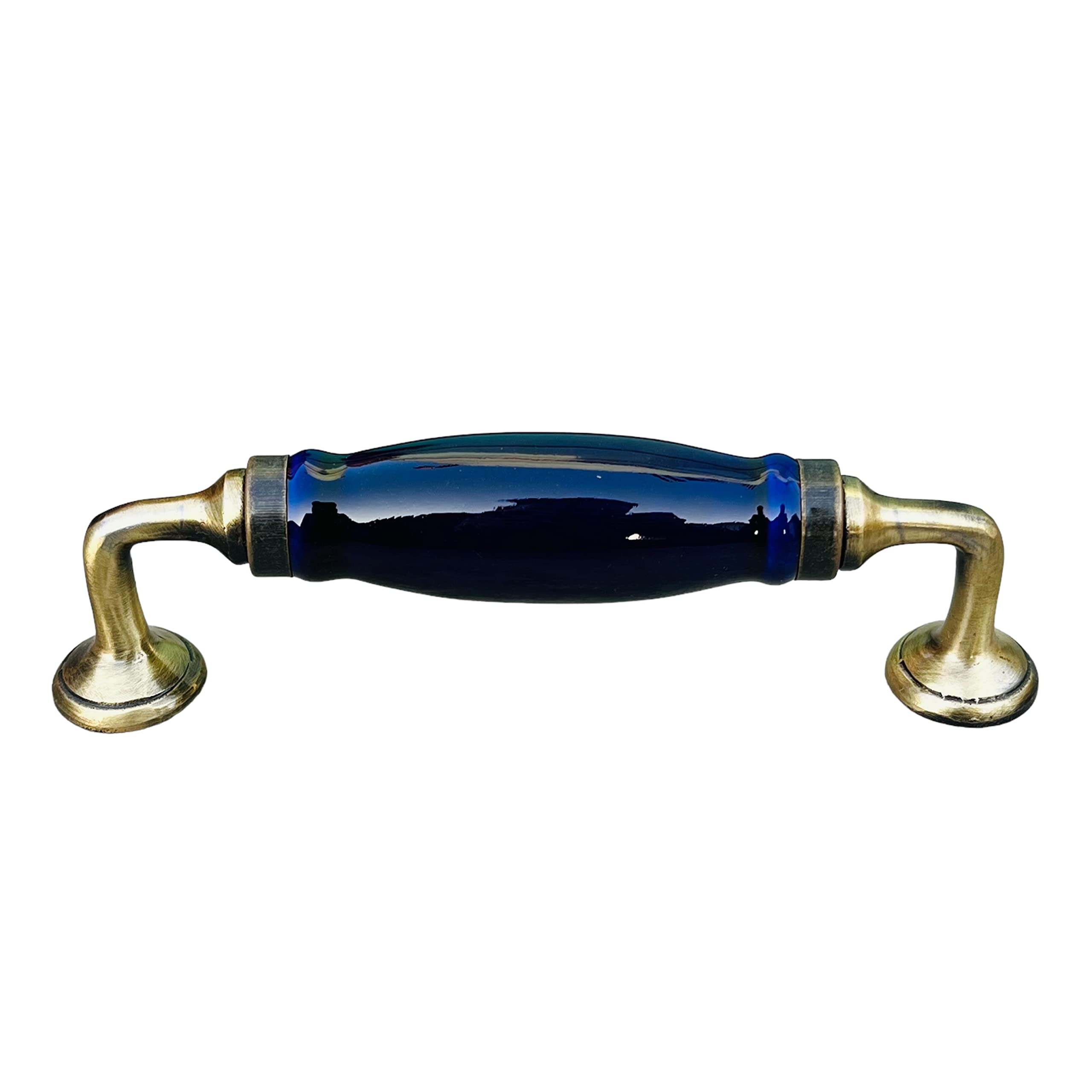 Maison Belle Ceramic Door Handle Gold Antique Finish - Scratch Proof 100% (Size 6 Inch, Sky Blue) — Amazon image 7