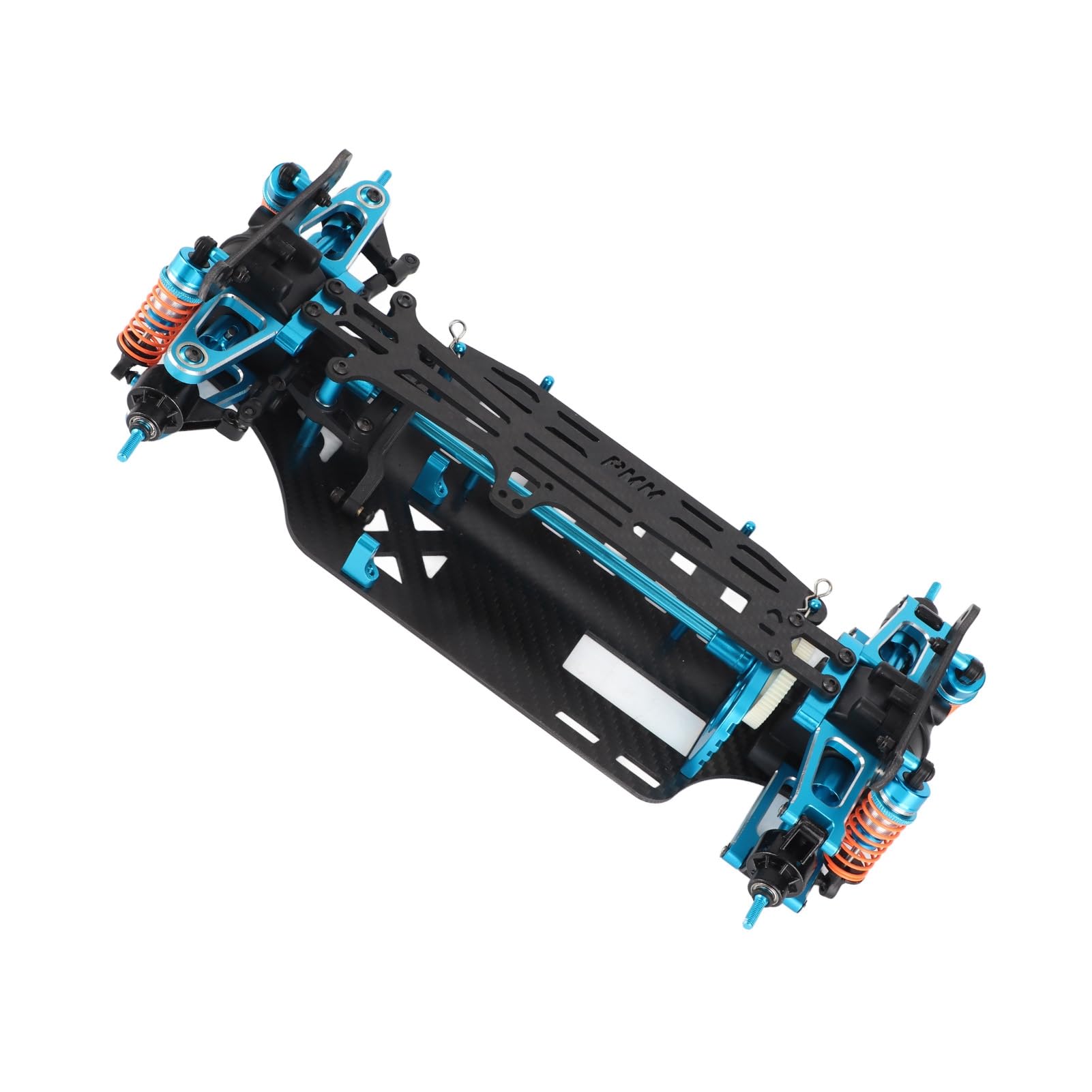 Parachoques de chasis de fibra de carbono para modelo de coche TT01 1/10 RC, aleación de aluminio y negro