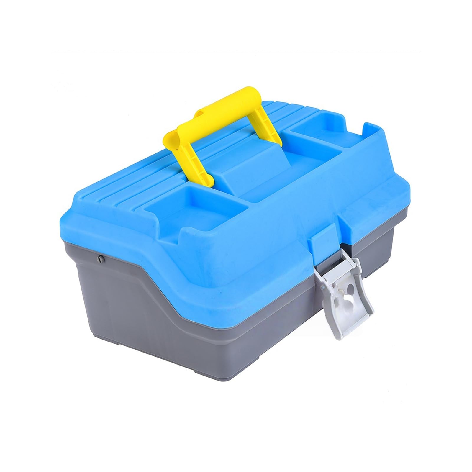 Caja de aparejos de pesca de 3 capas, caja de almacenamiento para cebos, anzuelos, bandeja de almacenamiento con múltiples compartimentos, divisor interno