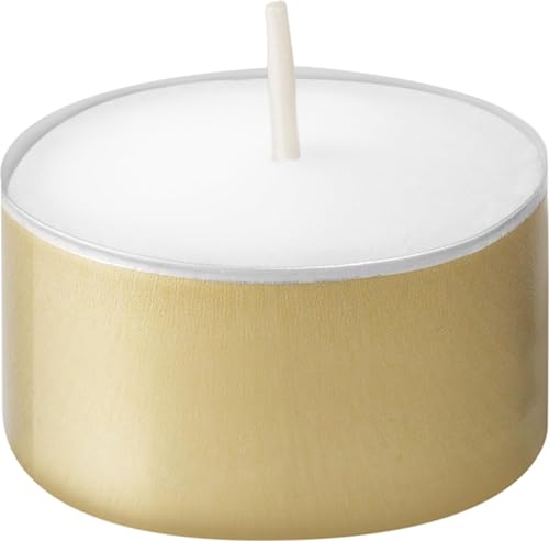 Miniatura 6 de BOLSIUS Velas doradas de té  100 unidades, velas de té de larga duración sin perfume con mechas de algodón y 8 horas de combustión  Velas de té de