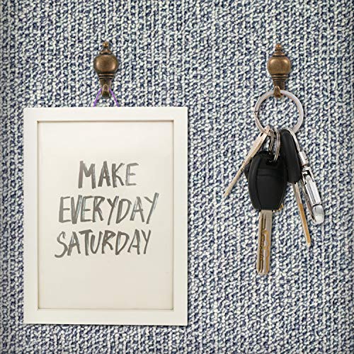 Image of Hotop 30 Pieces Pin Hooks Push Pin Hangers, 20 lbs Push Hanger, Picture Hanging Nails for Home Office Fabric Wall Wooden(Bronze,Retro Style)