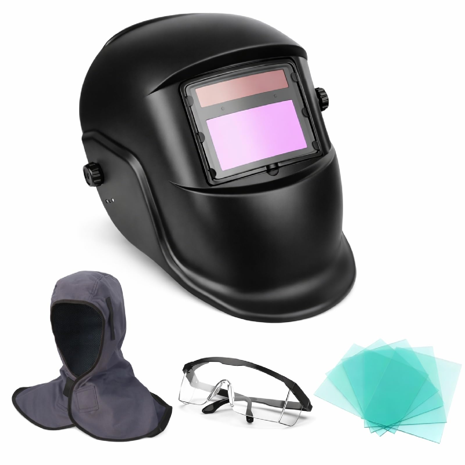 BARAC Welding Helmet, Safety Mask Eyes Auto Darkening Photoelectric Solar Mask with UV Protection for Welding Work ARC TIG MIG | Máscara de Soldador y Pantalla Soldar con oscurecimiento, protección UV. Sensibilidad y retardo ajustable de mayor precisión.