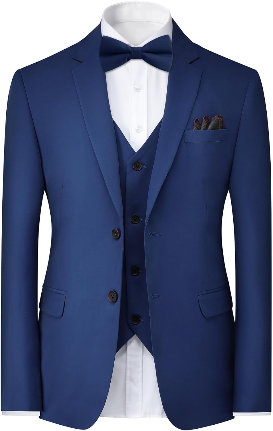 Cloudstyle Mens Stylish 3 Piece Dress Suit Classic Fit Wedding Formal Jacket & Vest & Pants - Image 3