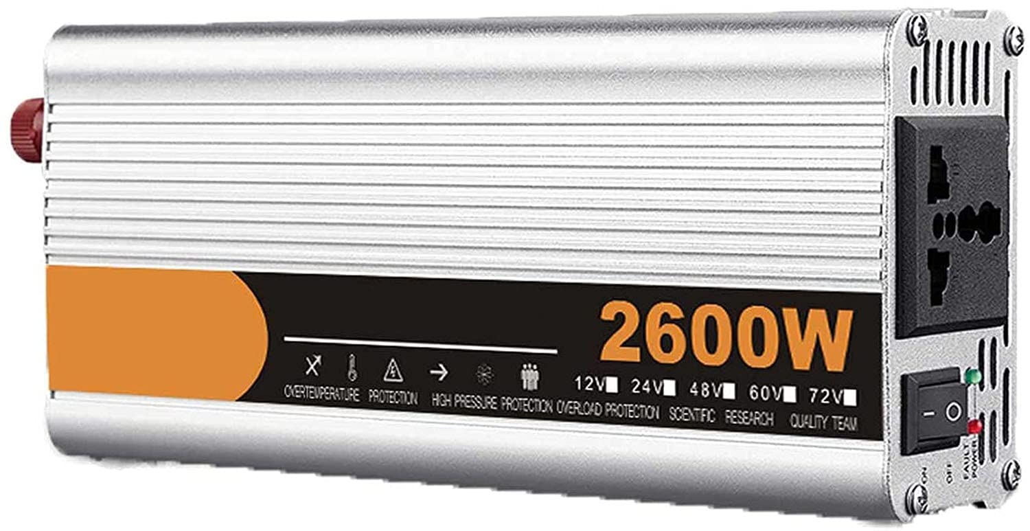 Inversor de Onda sinusoidal Pura 2600W Watt DC 12V 24V a 220V 230V AC Power Inversor de Onda sinusoidal Pura Convertidor de Voltaje Convertidor Inversor de energía