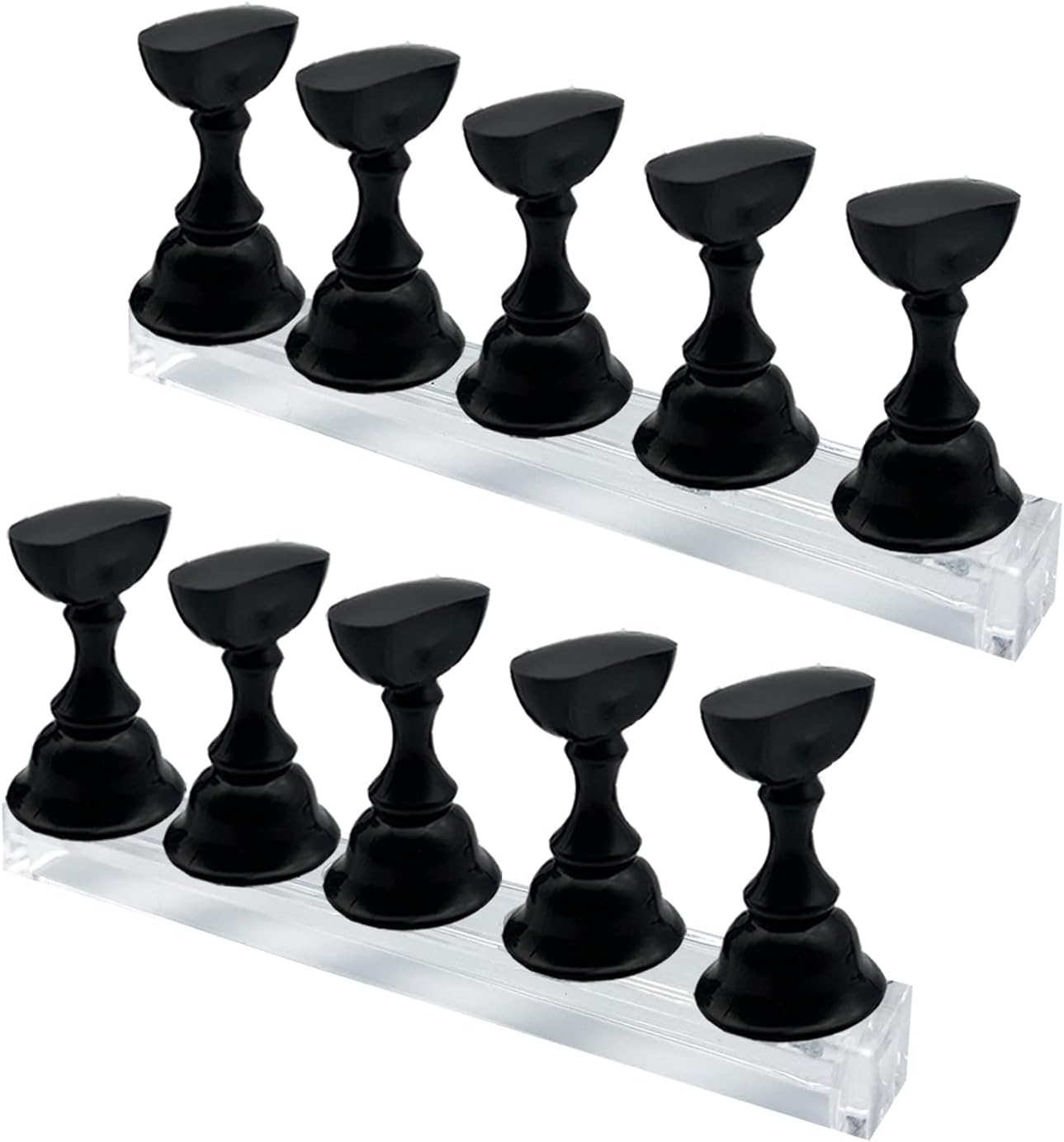 Qtwlt 10Pcs Press on Nail Stand, Nail Stands for False Nails, Nail Display Stand, Nail Painting Stand with Magnetic for Home and Salon Use