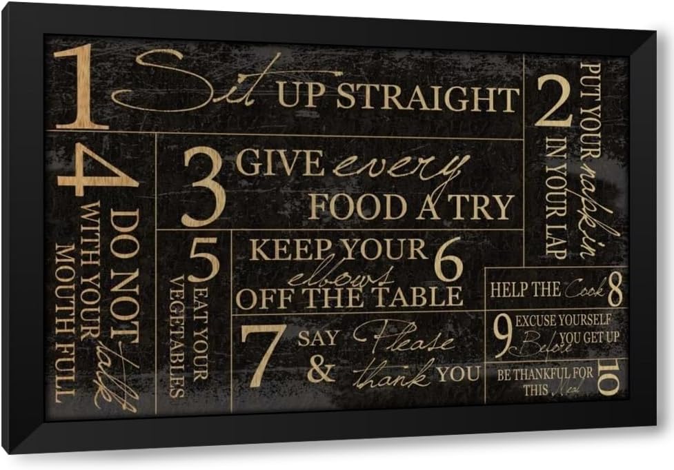 ArtDirect KITCHEN RULES 48x32 Huge Gallery Wrapped Canvas Museum Art by Greene, Taylor