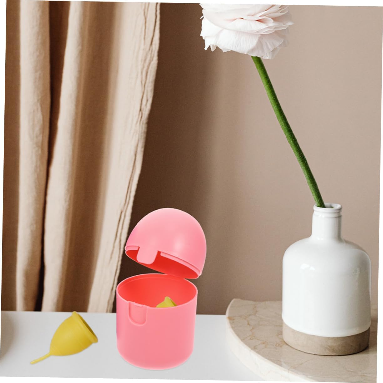Ipetboom 6pcs Portable Period Cup Holder Cleaner for Female Accessories Compact Storage for Healthy Lifestyle No Cup Included