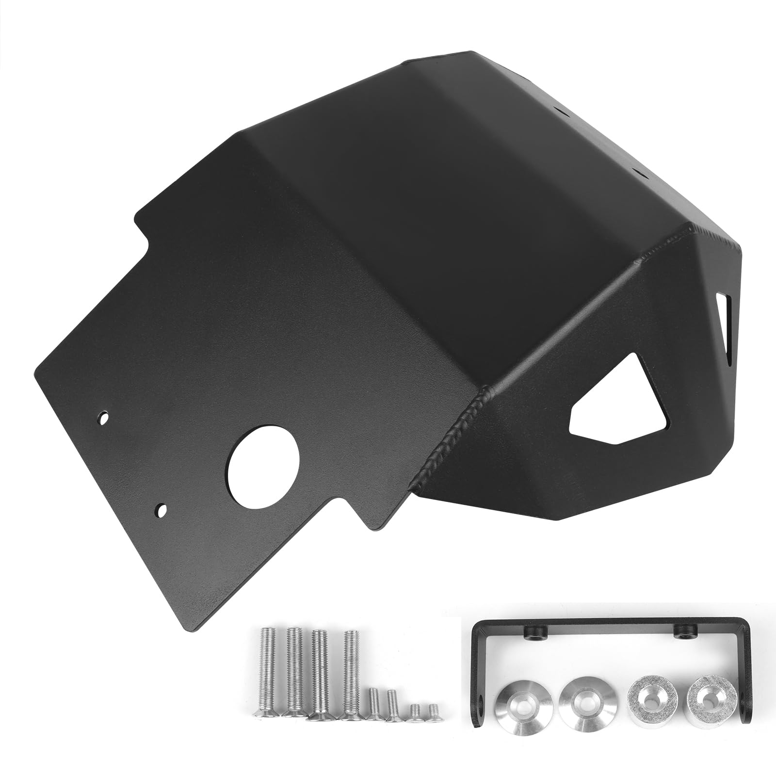 CHIFUN Skid Plate Compatible with HONDA 2013-2021 CRF250L CRF 250 L Rally Motorcycle Lower Engine Guard Bottom Protection Aluminum Belly Pan Black