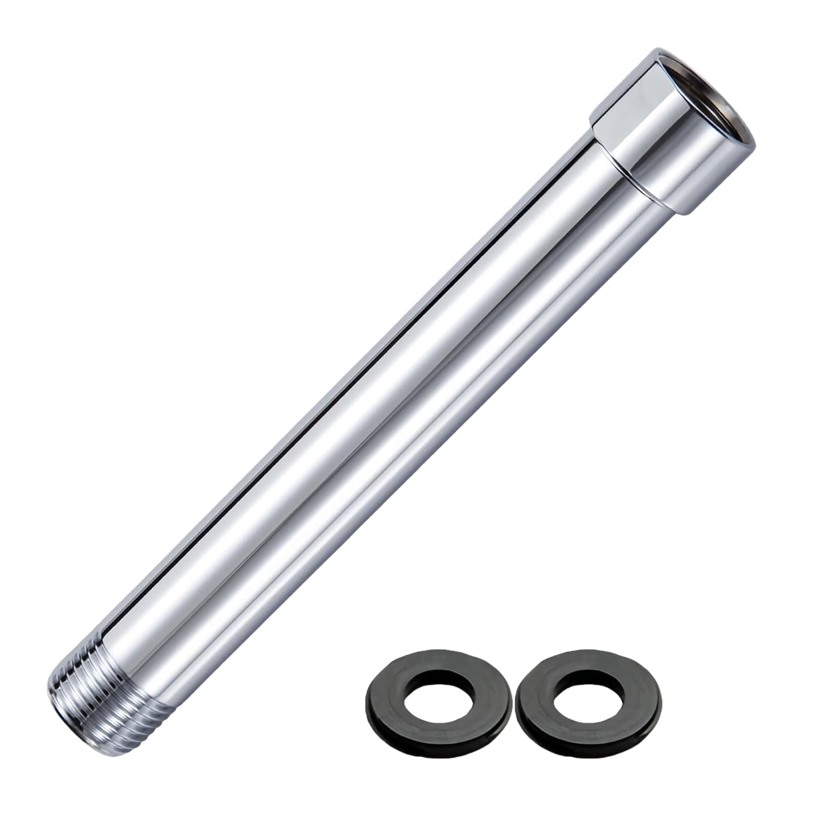 GVSS - Extensión de ducha de 6 pulgadas, G1/2 pulgadas, alargador para cabezal de ducha de baño, con 2 arandelas, prolongador de columna para ajustar la altura del pomo