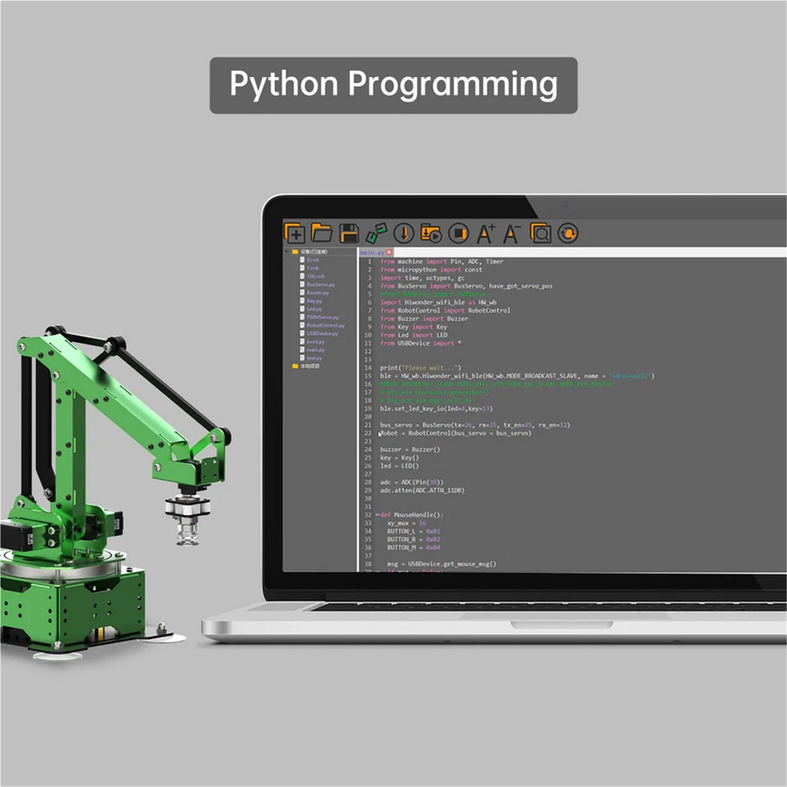5-osiowe ramię robota MaxArm Open Source Manipulator robotyki zasilany przez ESP32 dla programu Python Arduino kinematyka odwrotna(Basic Kit)