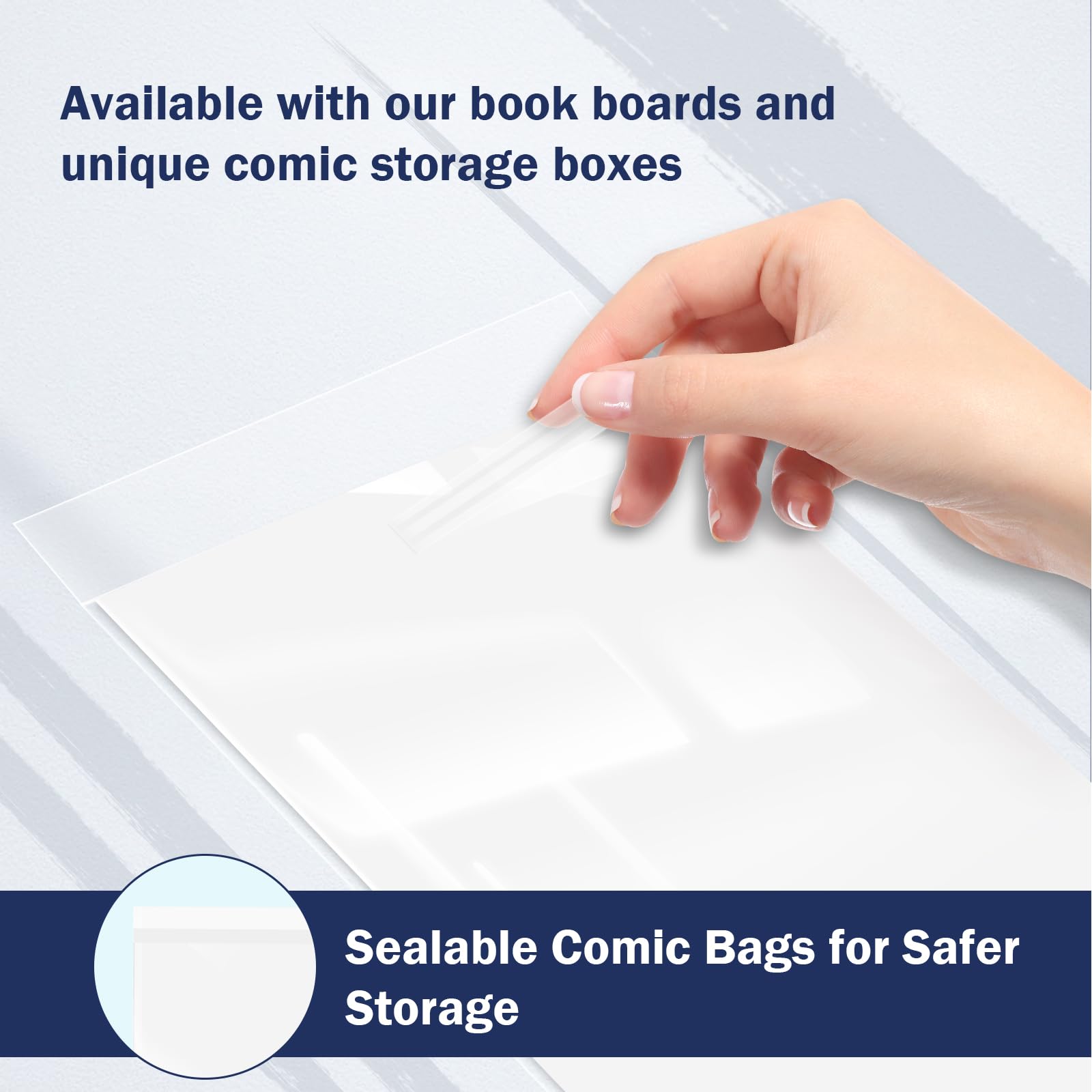 Comic Book Sleeves, Upgrade Polypropylene(PP) Acid-Free Materials,Resealable Crystal Clear Comic Book Storage Boards Bags,20% Thicker Better Comic Collection Display,7.125 x 10.5 Inch,100-Count