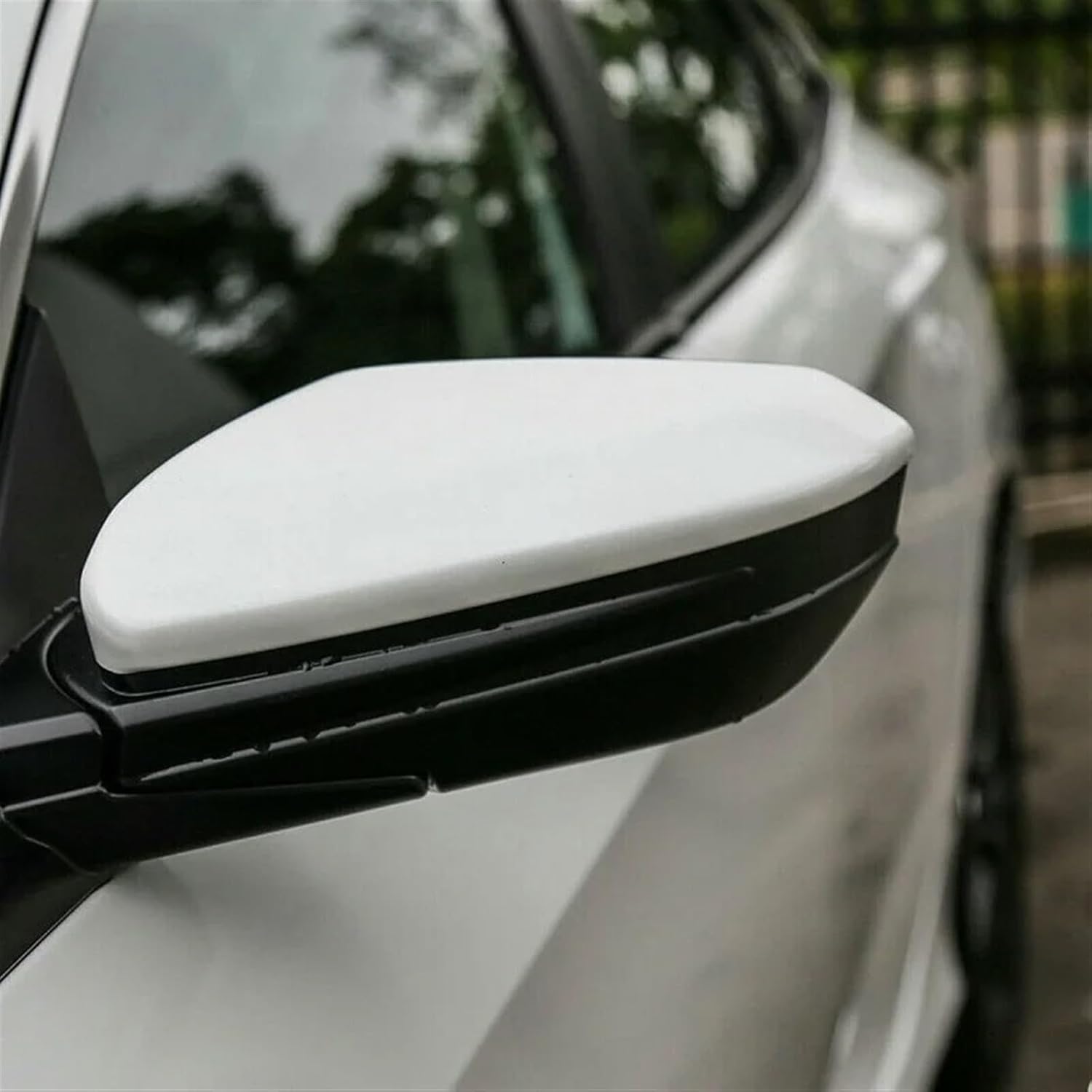 Compatible For Civic 10th Gen 2016-2021 White Exterior Side Rearview Mirror Cover Housing Cap Trim Replacement Car Product Auto Parts (Color : Right)