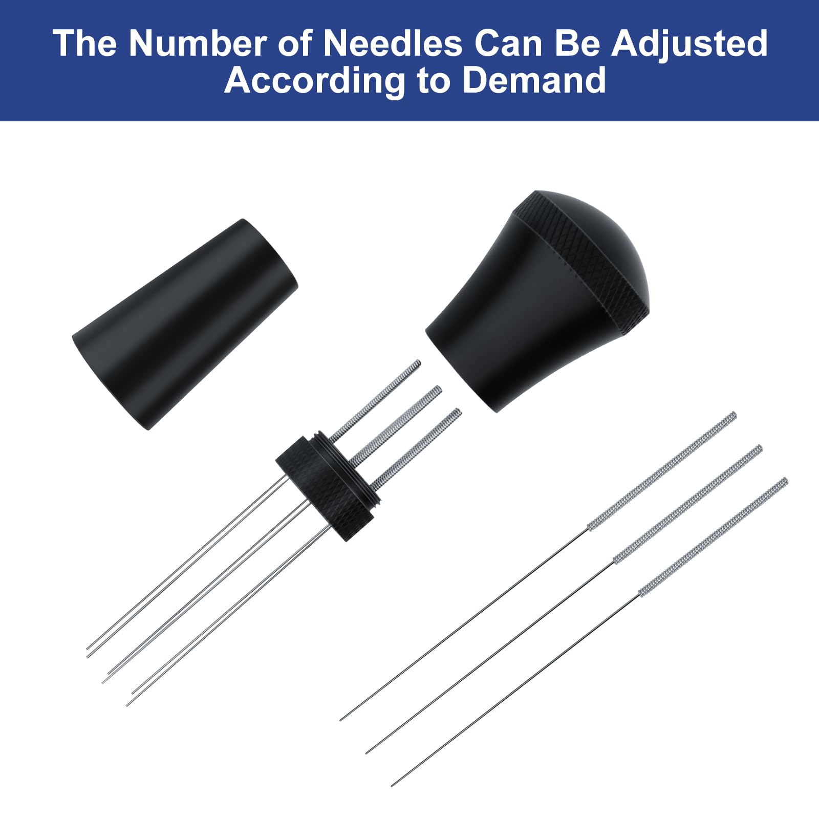 Tasseur de Café en Acier Inoxydable, 7 Aciers Inoxydables Aiguilles 0,3 mm, Outils à Café pour Les Baristas, Outils de Distribution D'expresso pour Moudre Le Café