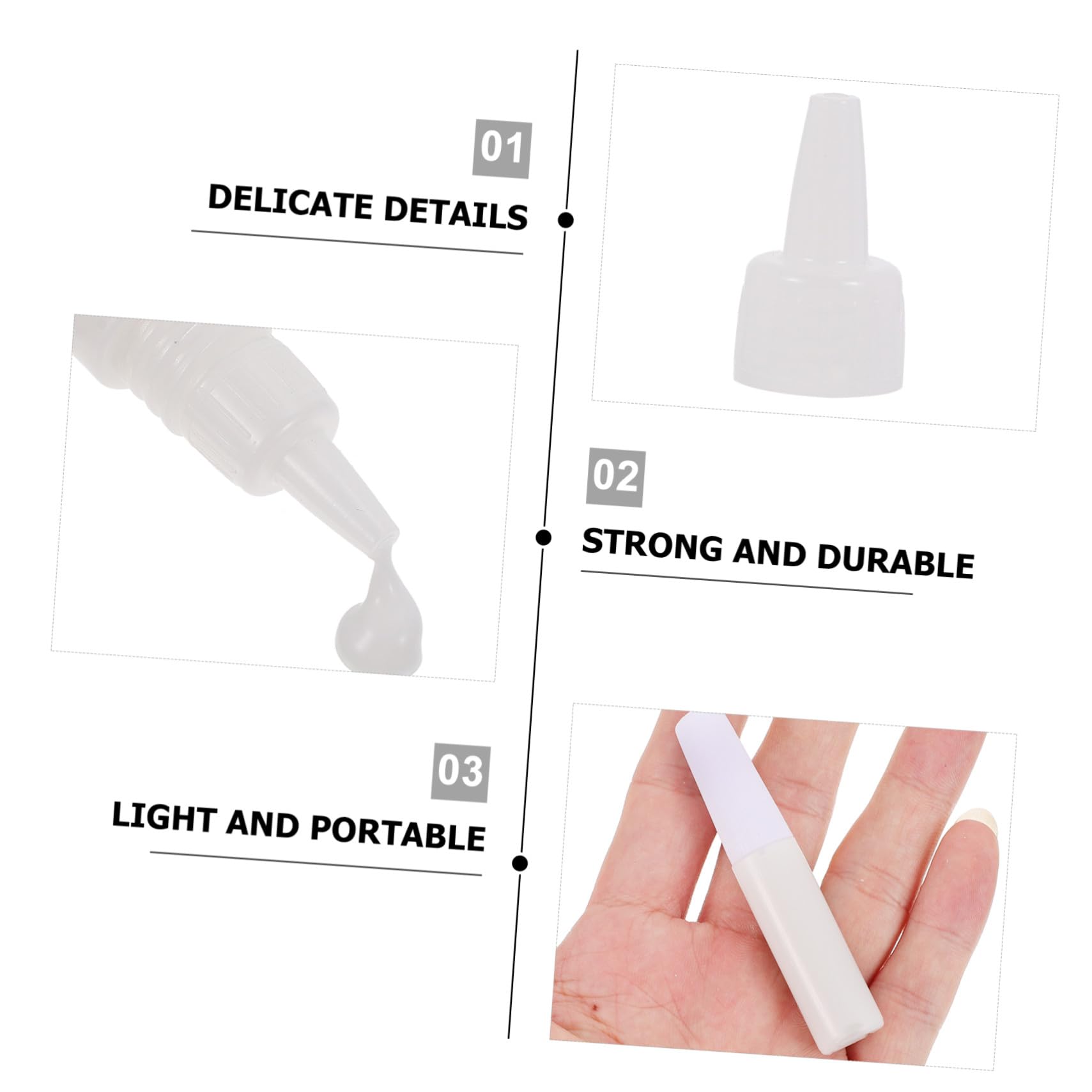 TEHAUX 2 Set Colla Bianco Liquida Bottigliette Colla Per Manualità E Artigianato Fai Da Te 50 Pezzi*2