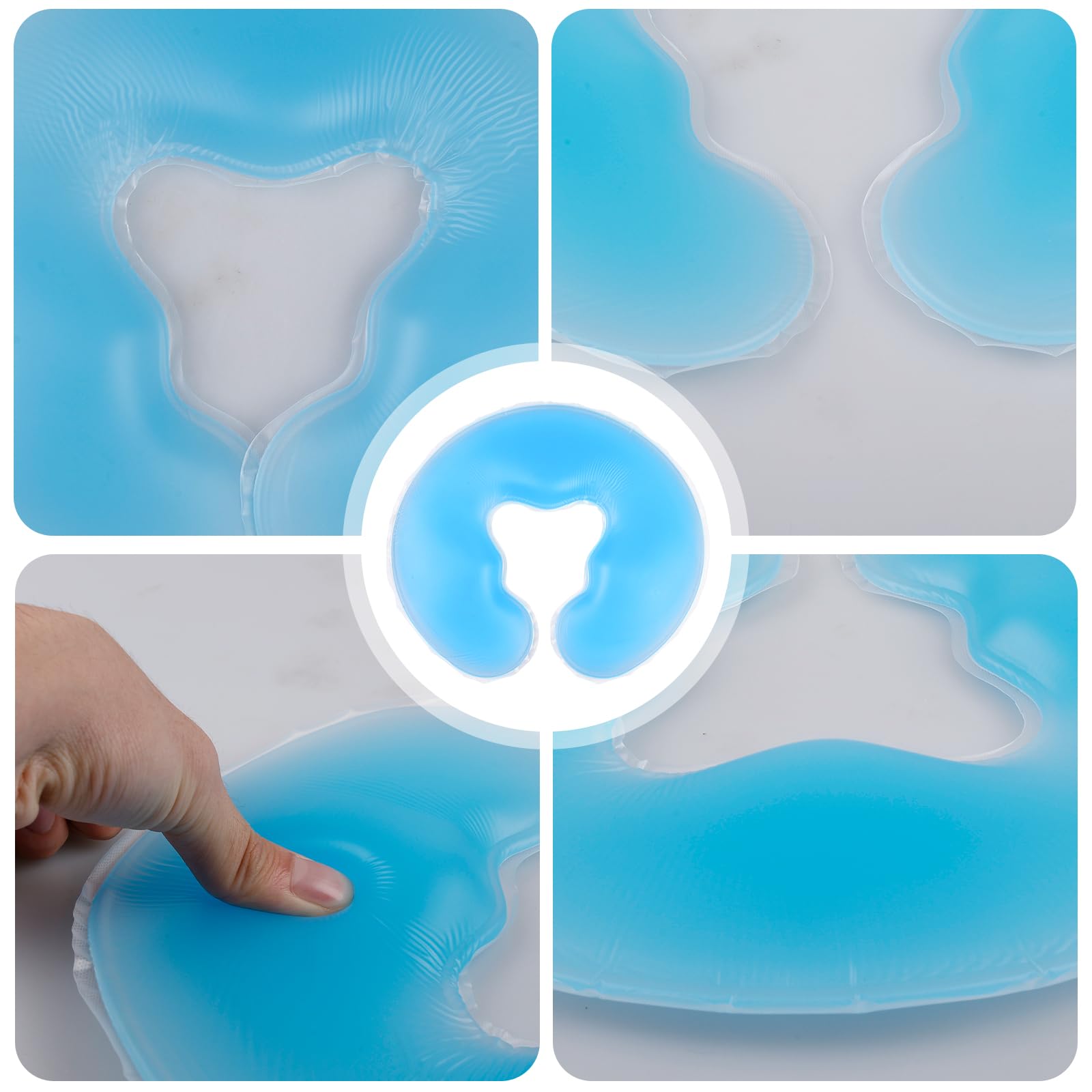Cojín de silicona para spa, cojín facial de silicona, cojín de gel para masaje, cojín facial de gel para mesa de masaje, cojín facial, masajeador de spa, belleza, cuidado de la piel, superposición