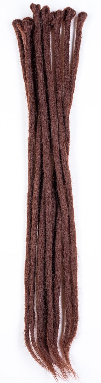 Dreadlab Brown - Synthetic Dreadlocks Crochet Extensions 10 Pack Single Ended (Brown)
