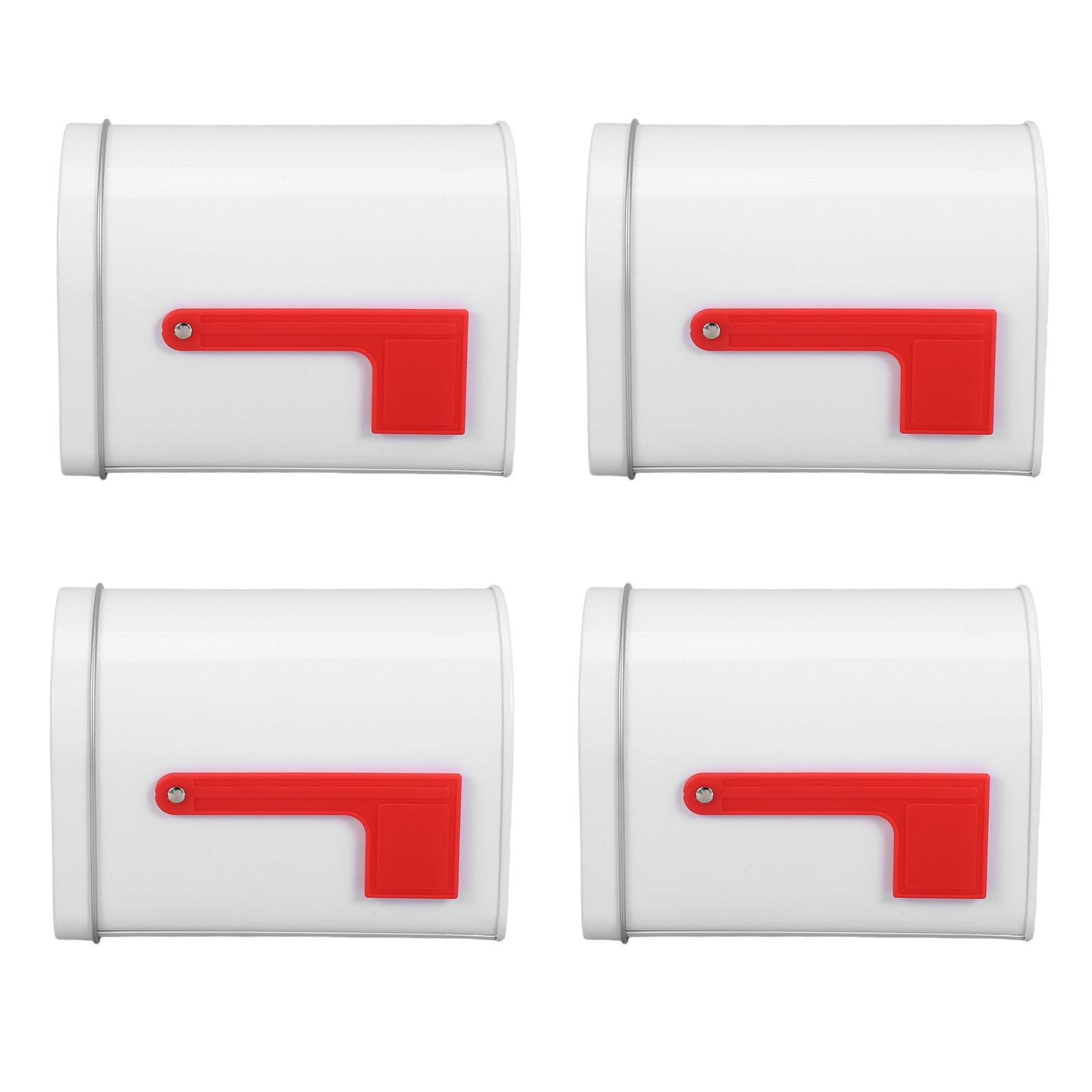 Boîtes aux lettres murales blanches Mikikit en acier étanche pour courrier extérieur