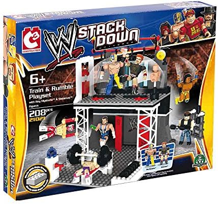 WWE Stackdown Train and Rumble Playset with 2 Figures 'Styles May Vary'