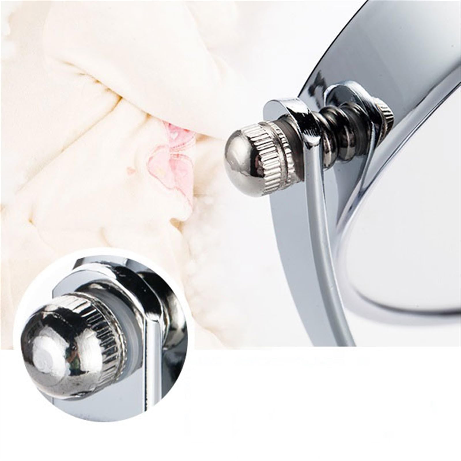 Specchio da Trucco Comò Grande specchio for il trucco Specchio rotondo bifacciale alla moda Specchio girevole da tavolo creativo Specchio Cosmetico (Size : Plane Mirror+Magnifying Mirror)