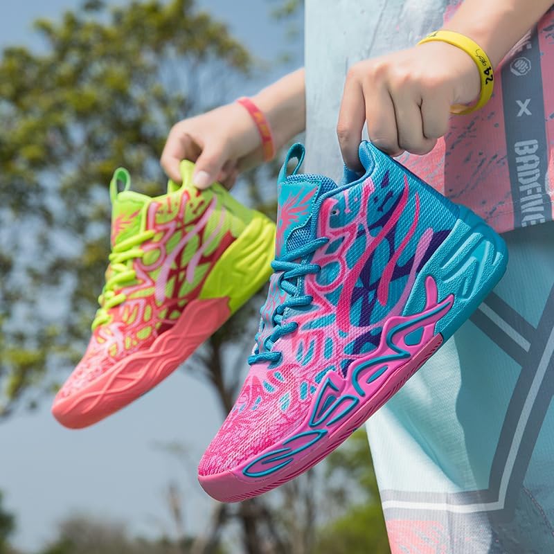 Basketball Shoes for Womens Mens Colorful Volleyball Fashion High Top Breathable Lightweight Grip Indoor Outdoor Sport Sneakers for Unisex - Image 7