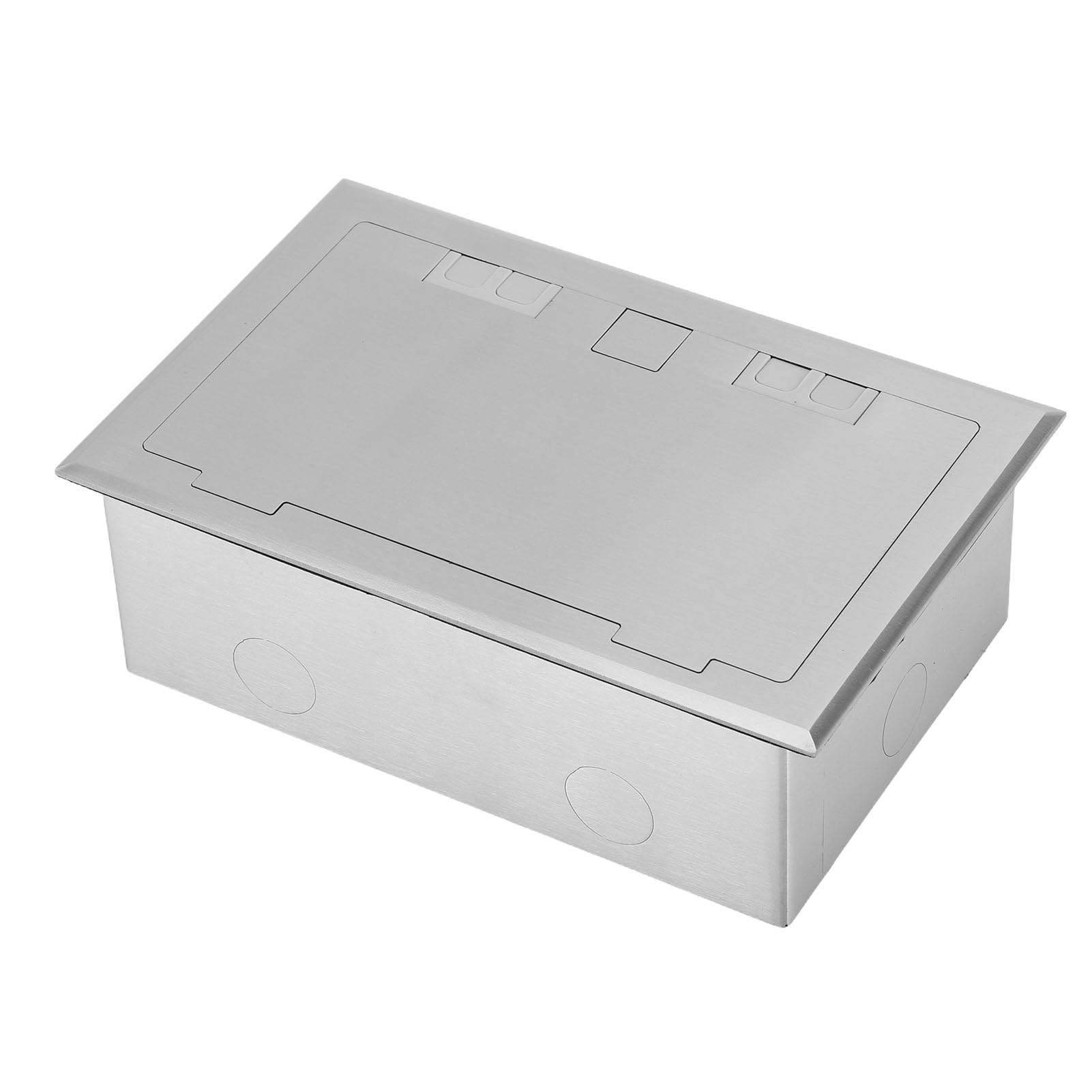 Ejoyous Scatola di Derivazione da Incasso a Pavimento Kit Presa da Incasso a Pavimento in Acciaio Inossidabile Impermeabile 16A 4000W con 2 Poli 2 Porte USB per Ufficio in Marmo Cucina di Hotel