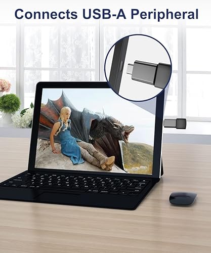 Miniatura 5 de Paquete de adaptador USB C a USB con cable de carga tipo C de 6.6 pies, compatible con MacBook Pro 2022, S22 21, iPad Pro Air 4 5 4th 2020, Samsung