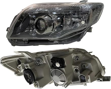Car Headlight Assemblies 1 Set Car Headlights For Toyota For Corolla Fielider For Axio Nze140 E141 2006 2007 2008 2009 2010 2011 2012 Headlight With Lens Headlights(Black)