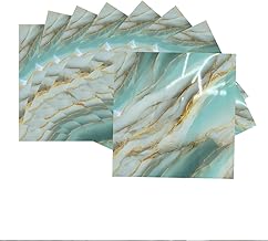 OCEANSKY Marble Tiles Top-Quality Self-Adhesive Wall Covering, Versatile, Water Resistant, and Scratch-Resistant Marble Wallpaper Sheet 60cm X 60cm X 3mm (Area Cover 4 Sq.Ft) (New Sky Gold-52)
