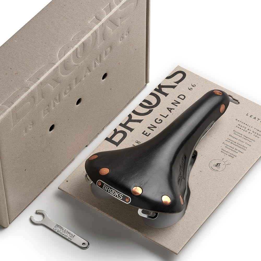 Brooks England Swift, Racing Leather Saddle with Hand-Hammered Copper Rivets