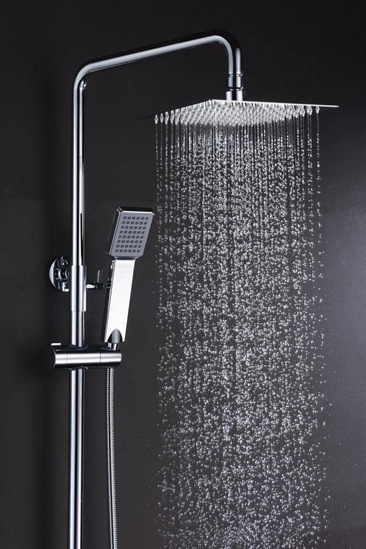 IMEX - Conjunto barra de ducha monomando grifería de baño serie ART - Cromado - BDAR025