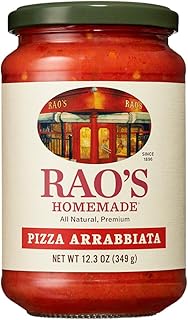 Rao's Homemade Pizza Arrabbiata Sauce, 12.3 oz, Spicy, Keto Friendly, Tomato Sauce, Premium Quality Tomatoes from Italy, N...
