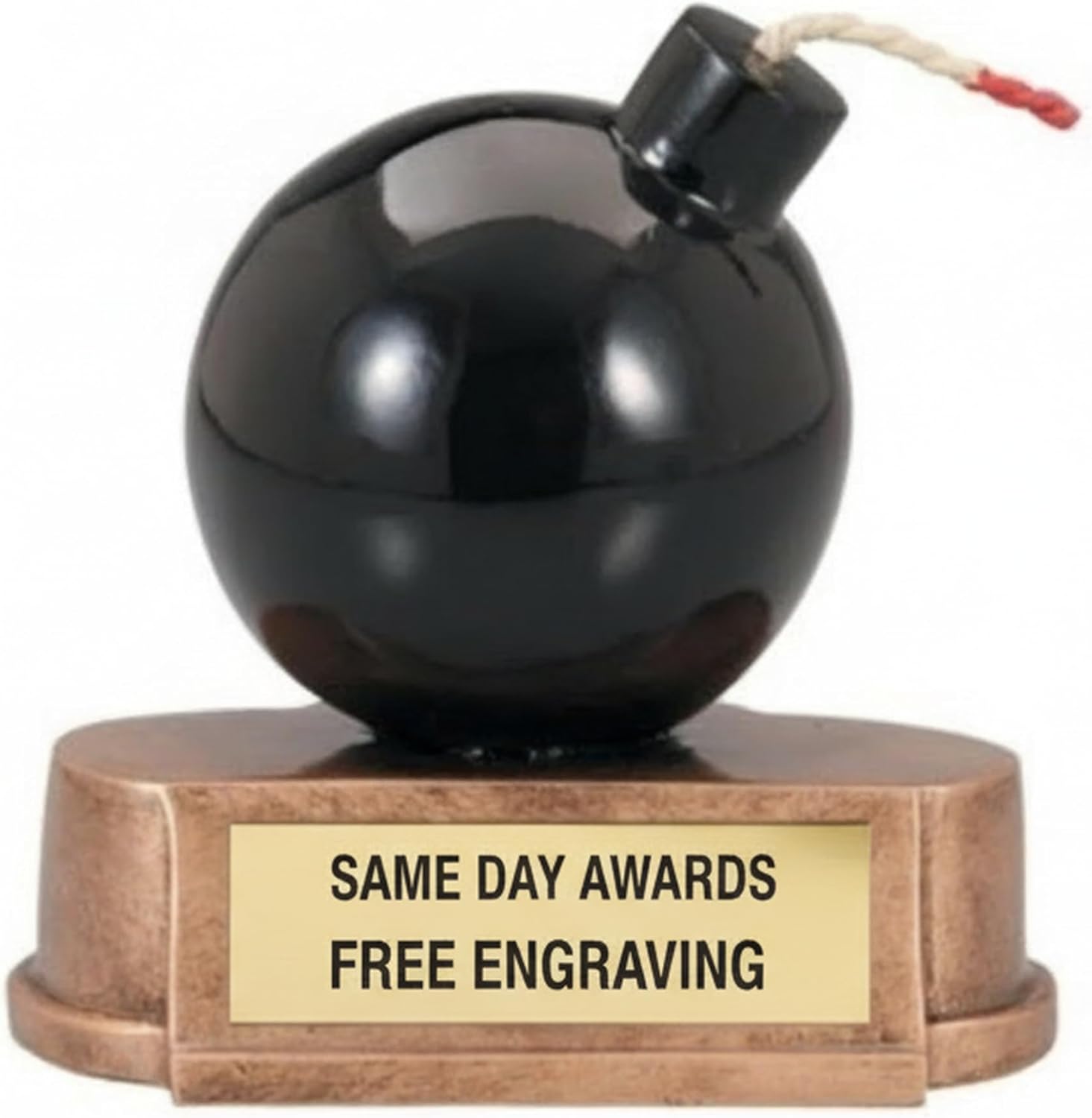 You’re The Bomb Trophy 5 Inch Award with Free Engraving for Funny Employee Recognition, Office Appreciation Gifts and Team Awards