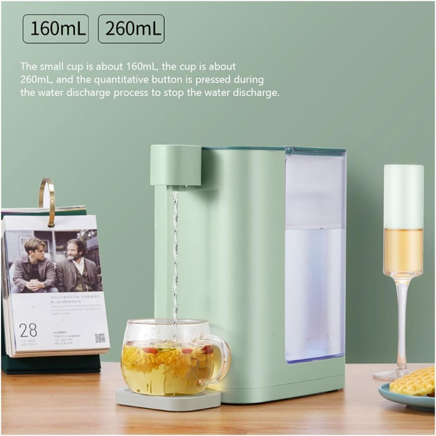 Instant Hot Water Dispenser for Kitchen - Electric Countertop Water Dispenser with Touch Sensor Faucet, 5-Temperature Settings & Auto Purification, 3L Fast Heating in 3 Seconds, Quiet Operation