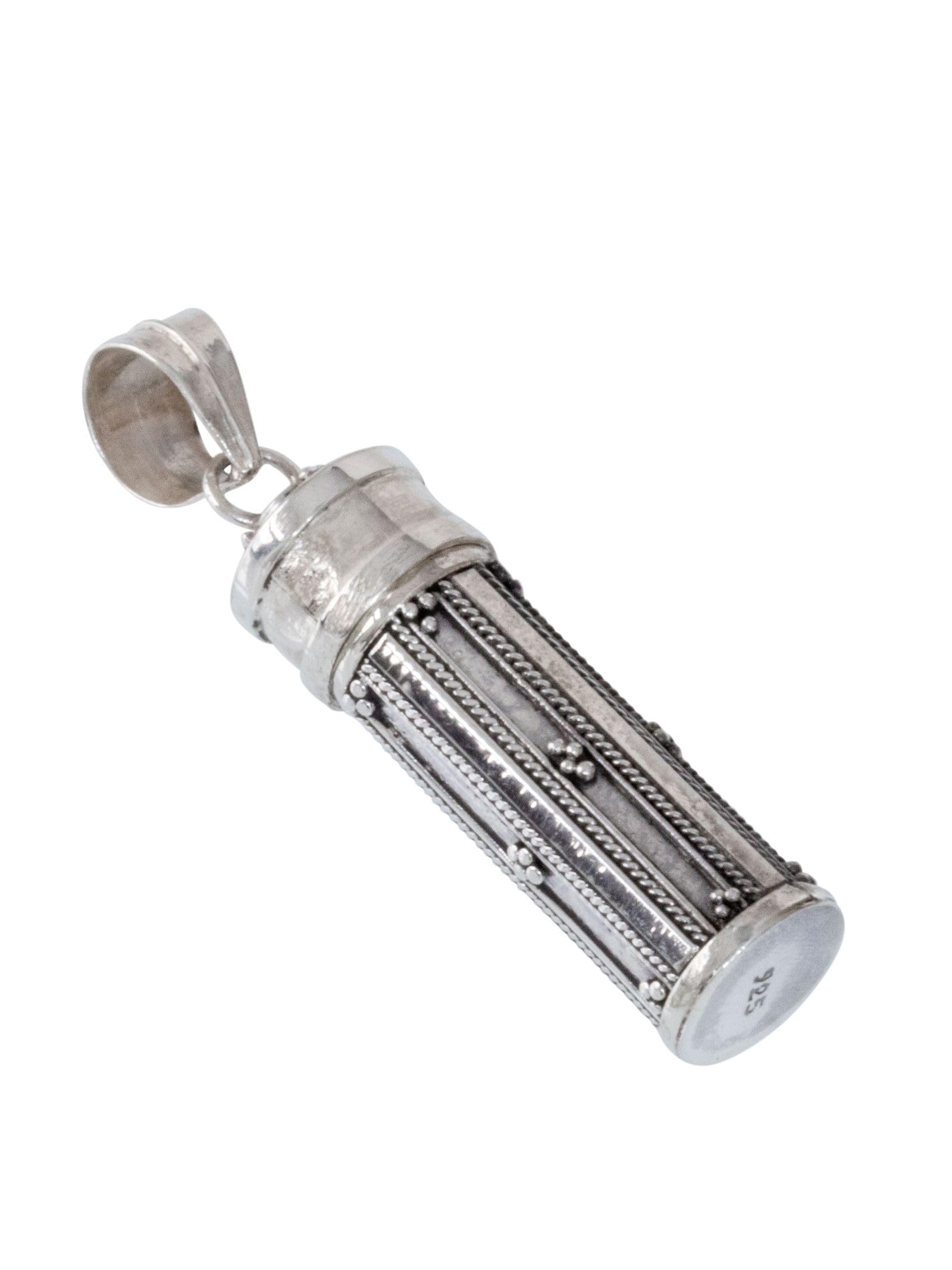 Fly Style Kettenanhänger Silber Phiole Amulett Parfum Anhänger - Aromatherapie Kette - Notfall Anhänger - Urnenketten für Asche