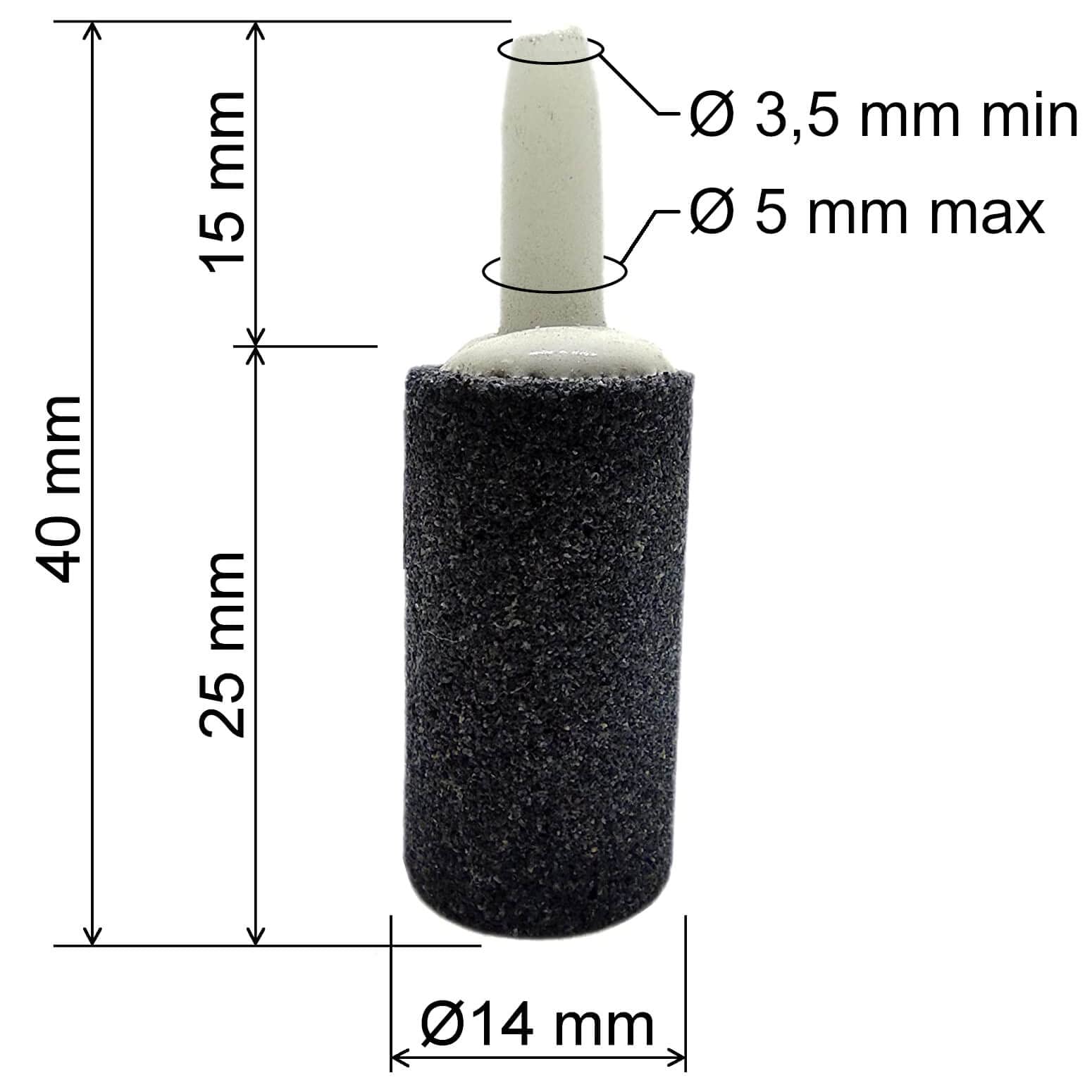 4 Pietre Diffusore Ozono 14mm - Per Purificare Acqua In Bottiglie Di Vetro