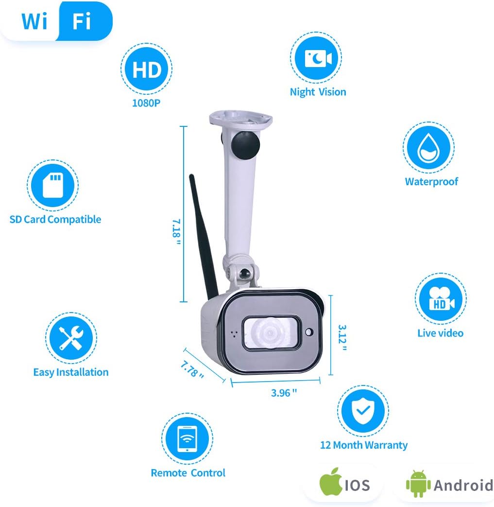 40% Off Discount TOPENS TC186-R WiFi Garage Door Opener Gate Opener Smartphone Remote Control with Camera Wireless Surveillance Outdoor Security Camera iPhone Android Phone APP Controller 1080P Full HD Night Vision