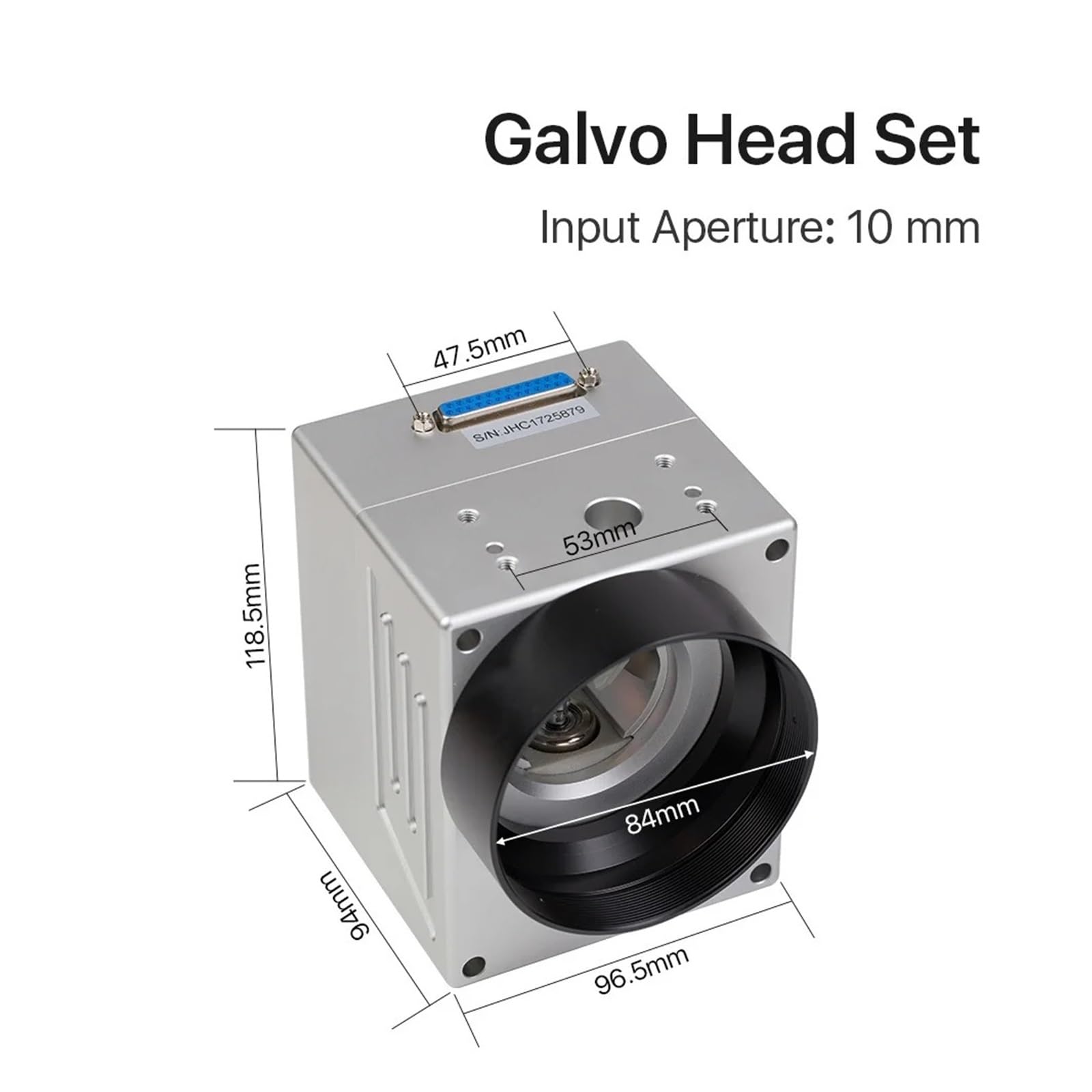 1064 nm FiberScanning Galvo Head Input Aperture10 mm Galvanometer-Scanner mit Netzteil-Set