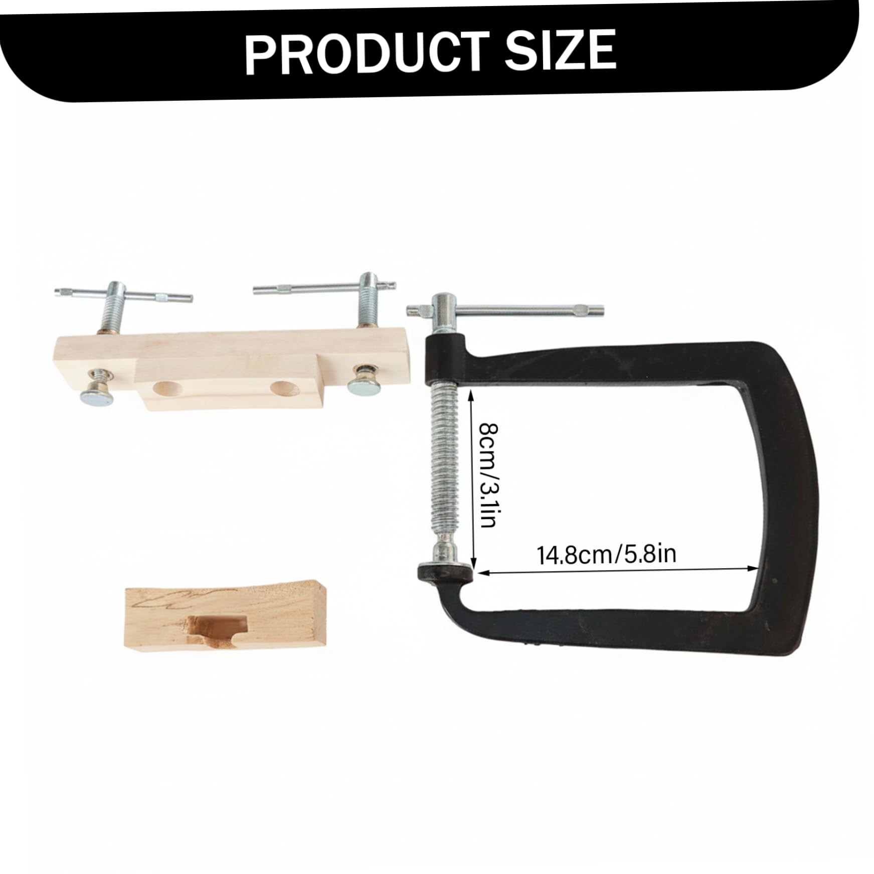 Morsetto per ponte per chitarra acustica classica – Kit di strumenti di riparazione per chitarra per incollare ponti Strumento da liutaio fai-da-te con morsetto