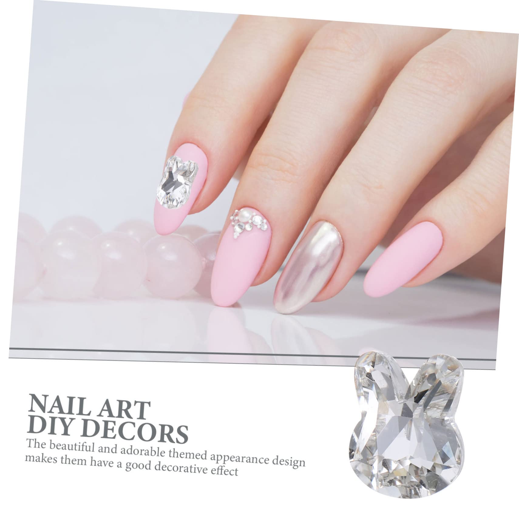 VALICLUD 4 Set Gioielli Con Diamanti Per Unghie Unghia Ornamenti Per Manicure Decalcomanie Per Le Nail Art Strass Per Unghie Ciondolo Arredamento Cristallo 20 Pezzi*4