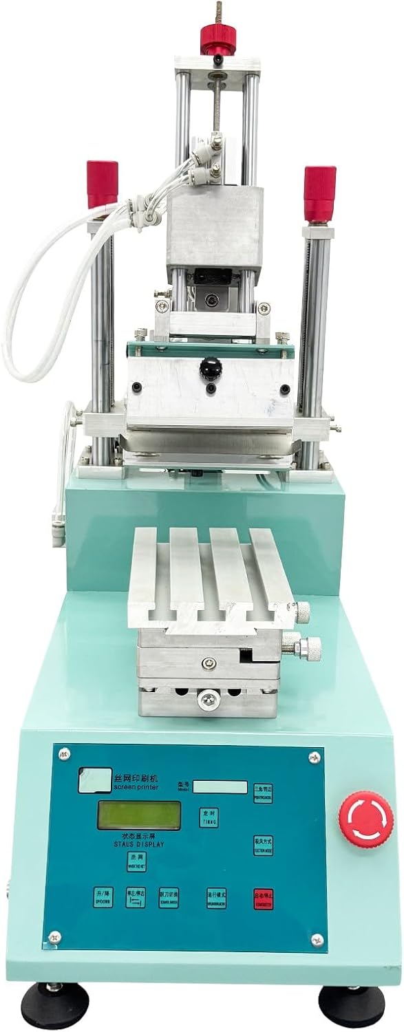 TECHTONGDA Semi-Auto Screen Printing Machine Desktop Small Swing Arm/Skew Arm SMT Stencil Printer with 7.9"x4.7" Workbench, Up to 1600 Times/Hour for DIY/Small Studio 110V