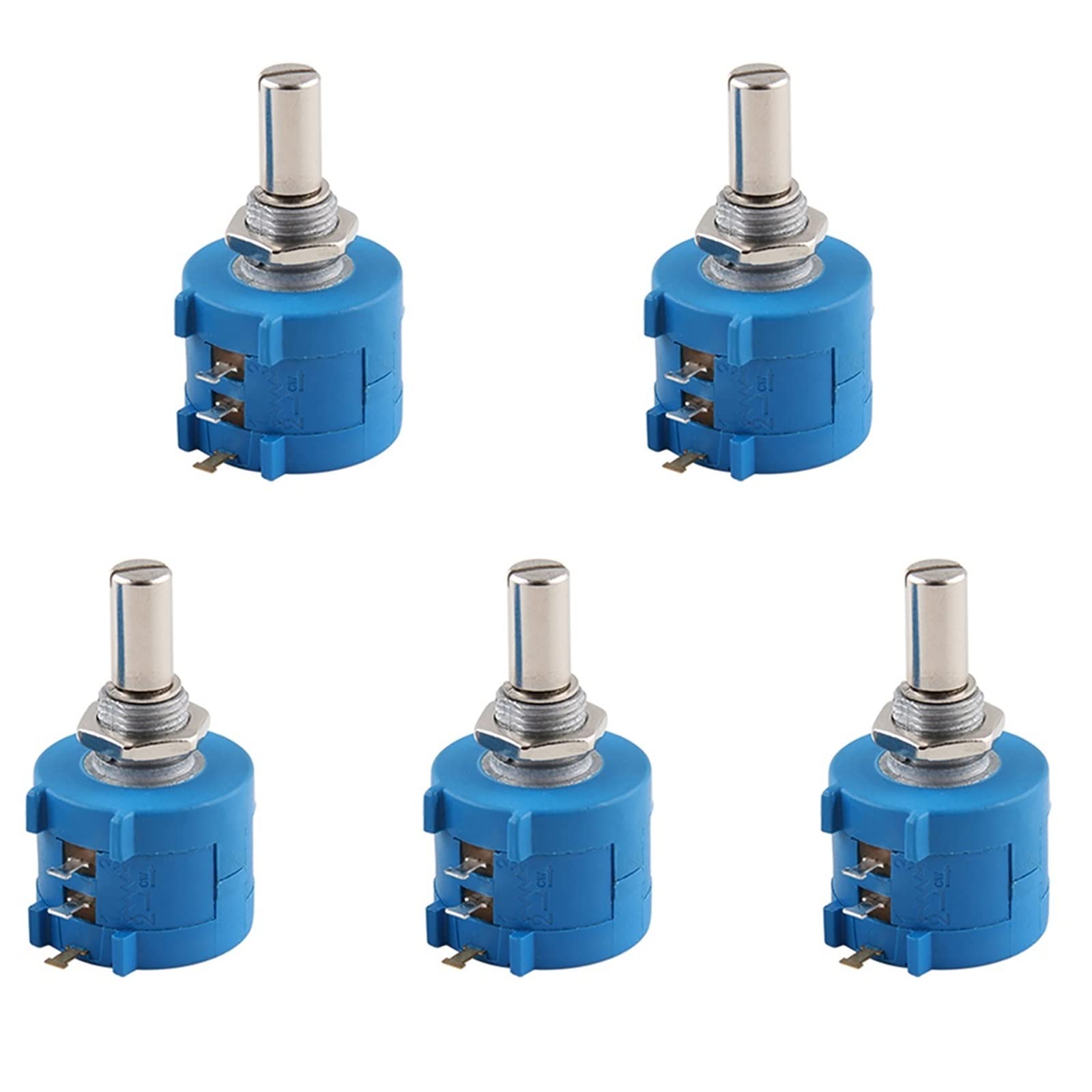 Accesorios de bricolaje 10 Uds potenciómetro bobinado giratorio 100/200/500/1K/2K/5K/10K/20K/50K/100K Ohm 3590S-2-103L resistencia ajustable de precisión de 10 vueltas (Size : 100K Ohm)