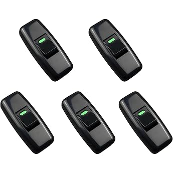Lnline Switch 250 V 10 A Pack of 5 Switch Intermediate Switch Cable Switch Lamp Switch for 2-Core Cable Cord Switch for Lamps Table Lamps Black