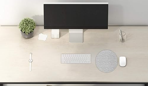 Miniatura 6 de Ambesonne Alfombrilla de mouse para computadora de París, diseño de arquitectura, ilustración de techos en París y impresión de la torre Eiffel,