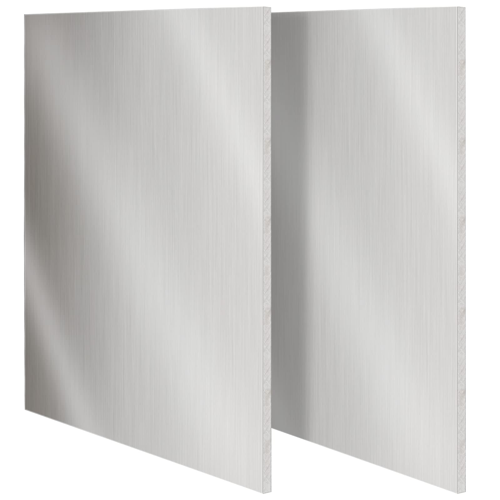 ZEONHEI 2 PCS 12 x 12 x 1/8 Inch 6061 Aluminum Metal Sheet, Finely Polished Aluminum Tooling Flat Sheet Plate, Aluminum Panel Plain Plate Covered with