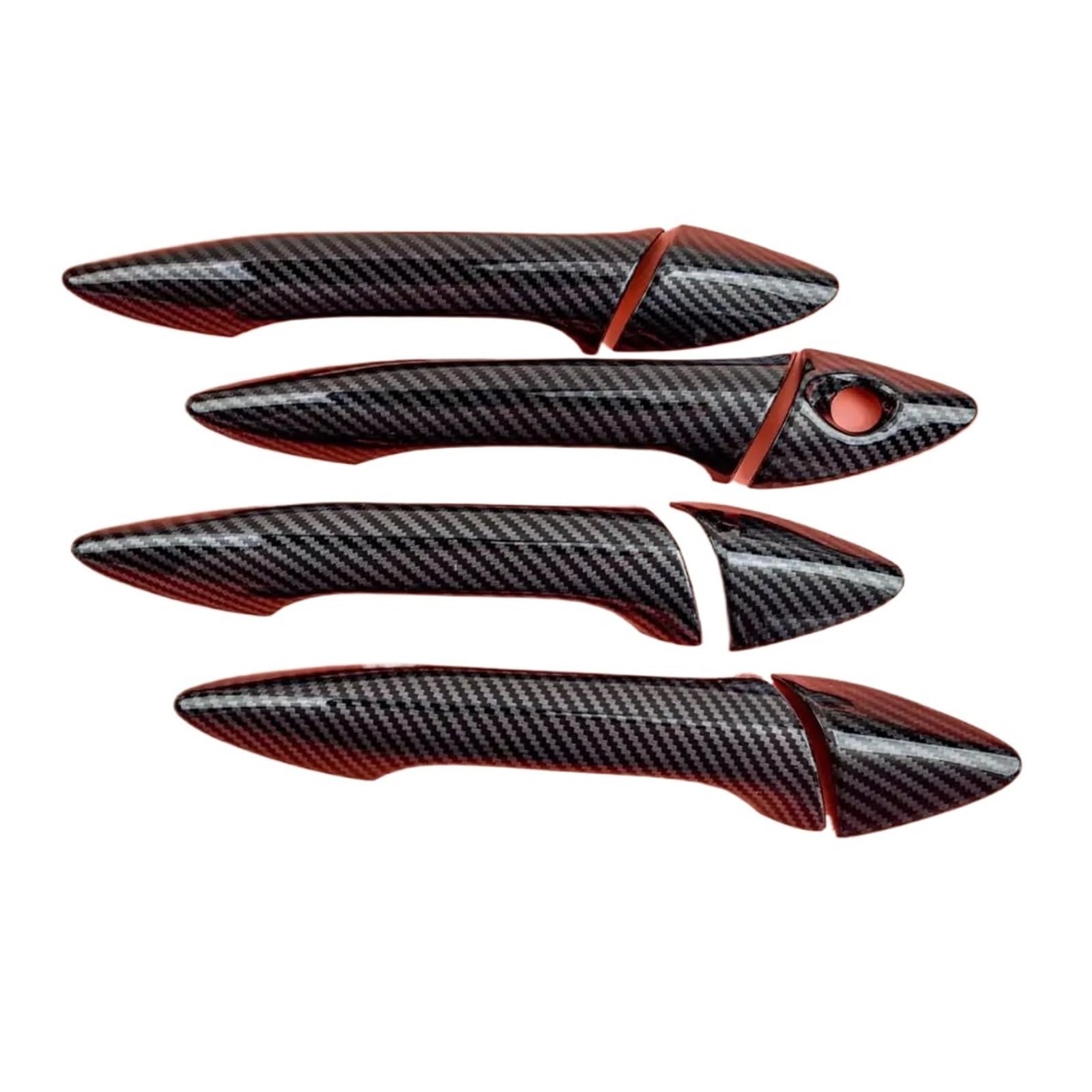 Pacsci One Color Car Outer Door Handle For Hyundai For Elantra Sedan 2011-2016 Car Carbon Fiber Style Outside Door Handle Covers Trims