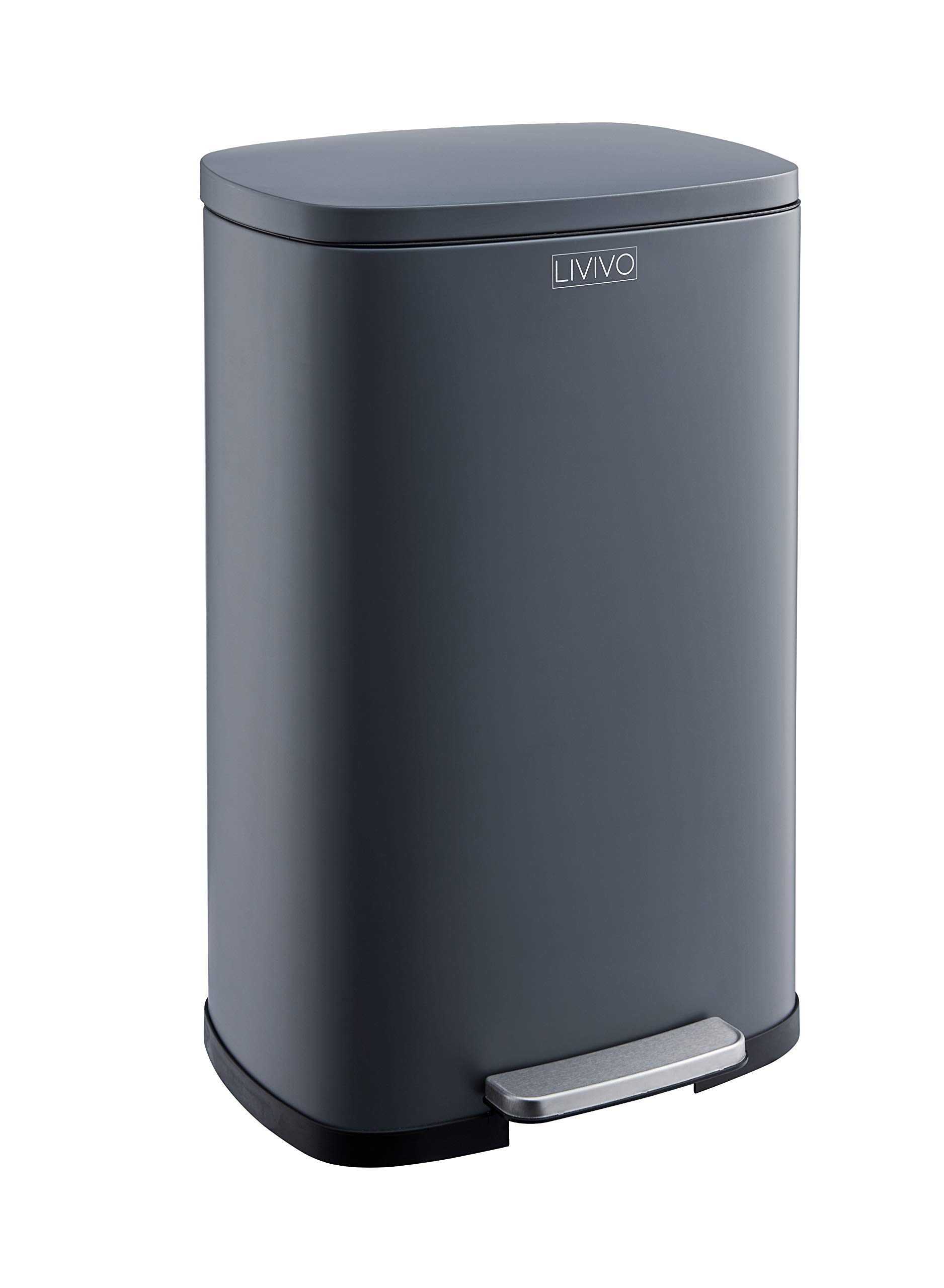 Buy LIVIVO Stylish 50L Litre Stainless Steel Recycling Bin Pedal Waste