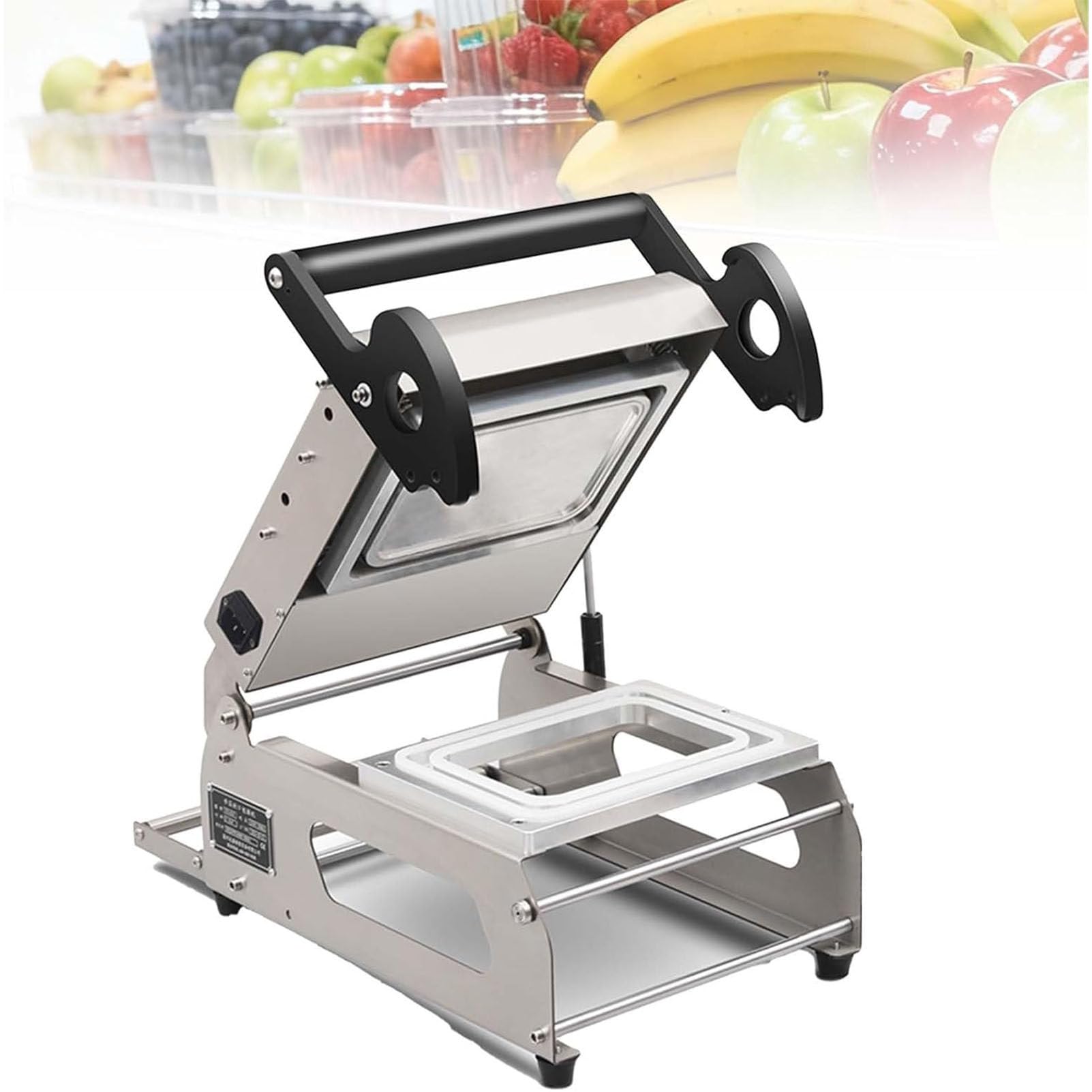 LJLYYDS Manual Sandwich Tray Heat Sealing Machine, Commercial Food Heat Sealer Machine, Food Sealing Packing Machine 7~8 Times/Minute for Restaurants and Takeaways